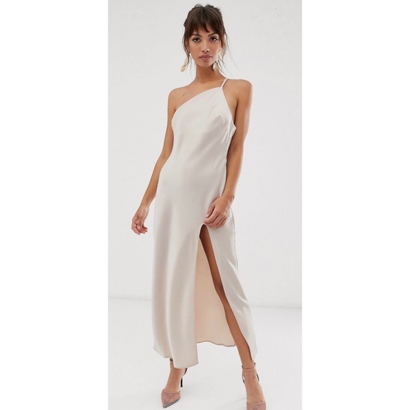ASOS | One Shoulder Satin Maxi Dress - Picture 4 of 10